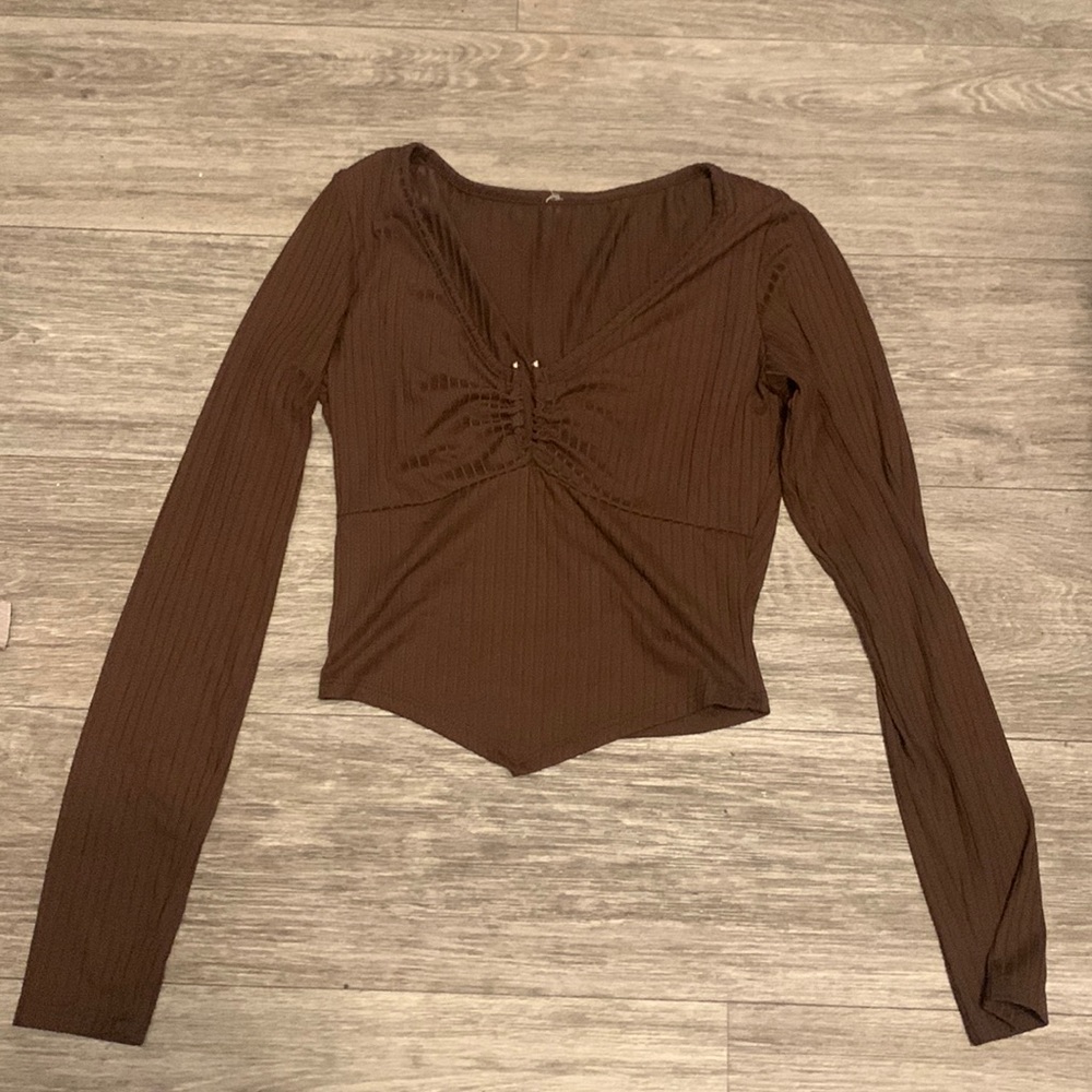 Brown crop top S/M